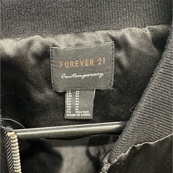 Forever 21 Embroidered Bomber Jacket - Picture 2 of 3